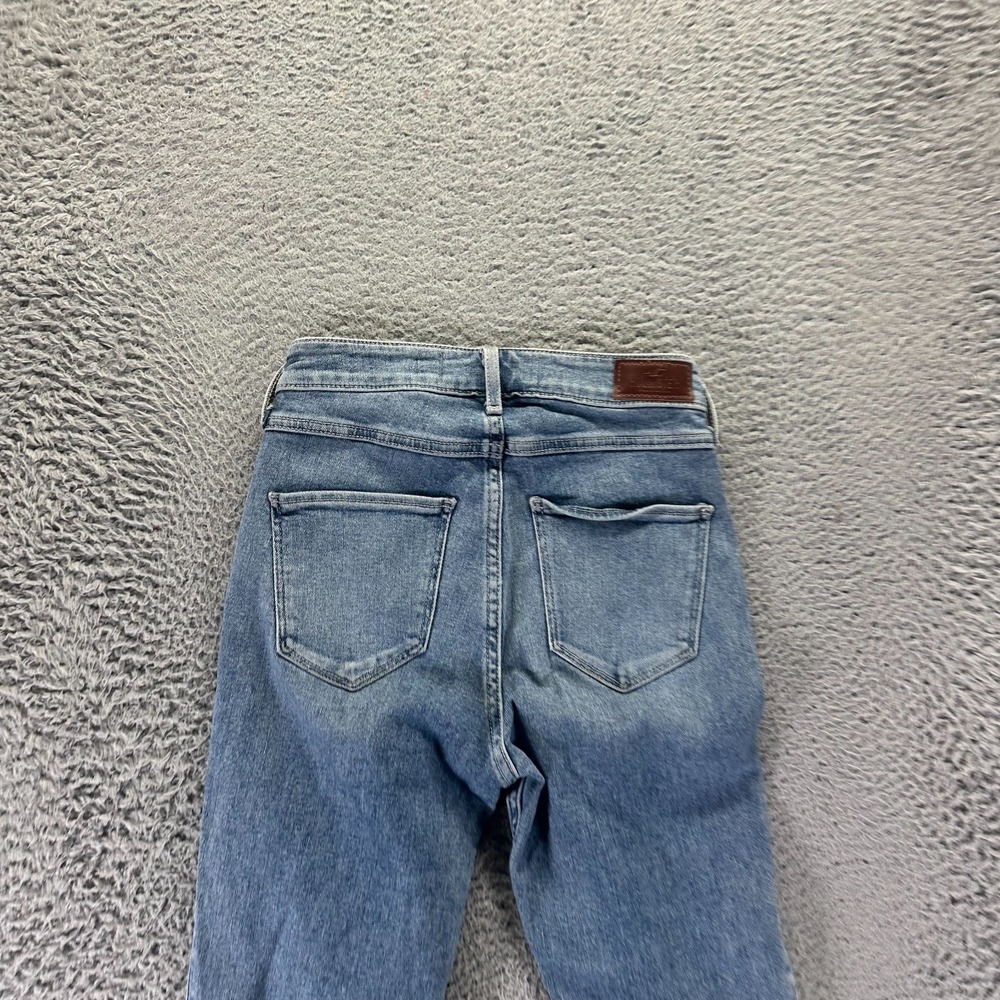 Hollister Jeans Women's 1 Blue Cotton Denim Skinny Leg Frayed Hem Travel Stretch - Picture 6 of 10
